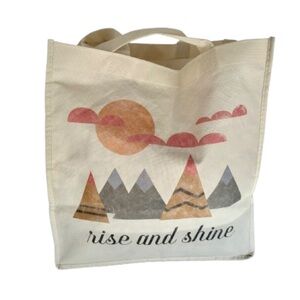 Reusable Polypropylene with logo Rise and Shine water-resistant tote bag size M